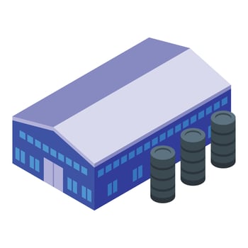 Steel plant icon isometric . Modern creative vector