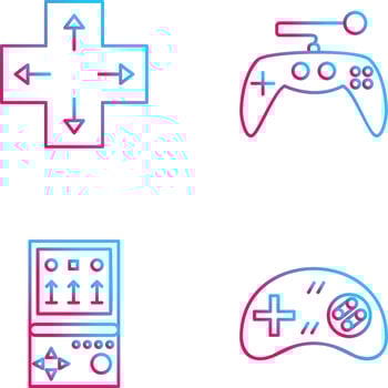 Direction Key and Gaming Control Icon vector