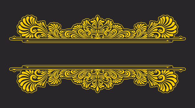 Ornament floral design element for frame, border, and wedding with vintage style vector