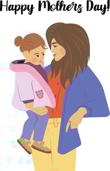 Happy Mothers day greeting card vector