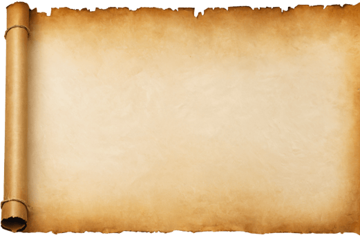 empty scroll of parchment, transparent background png