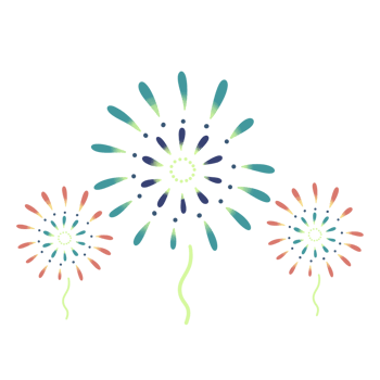 Fireworks for summer illustration png
