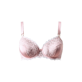 Romantic Dusty Rose Lace Bra A romantic dusty rose lace bra with a soft feminine png