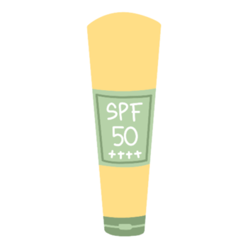 Sunscreen SPF on a bottle png