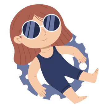 Woman relaxing on summer vacation png