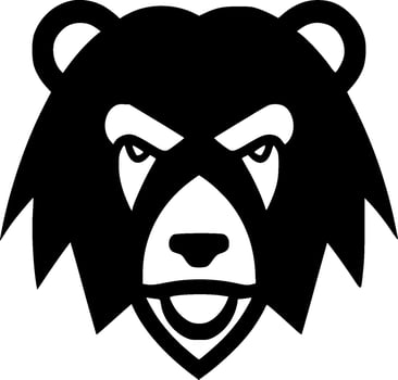 Bear, Minimalist and Simple Silhouette - illustration vector