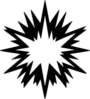 Explosion, Minimalist and Simple Silhouette - illustration vector