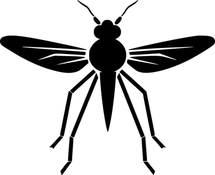 Mosquito, Minimalist and Simple Silhouette - illustration vector