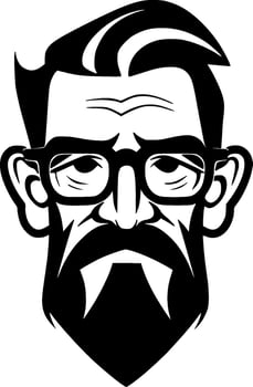 Papa, Minimalist and Simple Silhouette - illustration vector