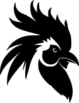 Rooster - Minimalist and Flat Logo - illustration vector