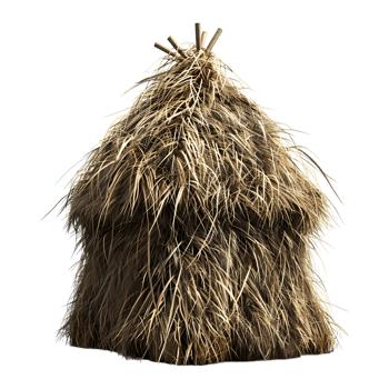 3D Rendering of a Hay Stack on Transparent Background png
