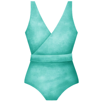 Summer swimsuit green png