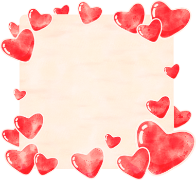 Love Valentine Frame Watercolor Decoration png