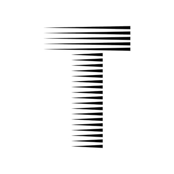 T Letter Lines Logo Icon Illustration vector
