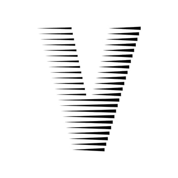 V Letter Lines Logo Icon Illustration vector