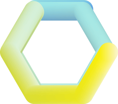 3D Hexagon Geometric shape png