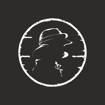 Vintage silhouette design of an adventurer vector