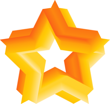 Star 3d Gold element png