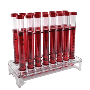 Blood collection tube rack on transparent background. png