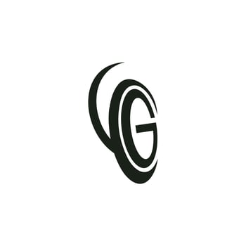 Alphabet Initials logo GY, YG, G and Y vector