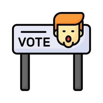Election campaign trendy design ready for premium use vector