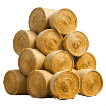Stacked Golden Hay Bales With a Transparent Background Ready for Design Use png