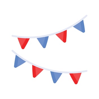 Get this visually perfect icon of garlands, decoration equipment vector