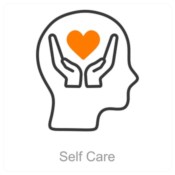Self Care and relaxation icon concept vector