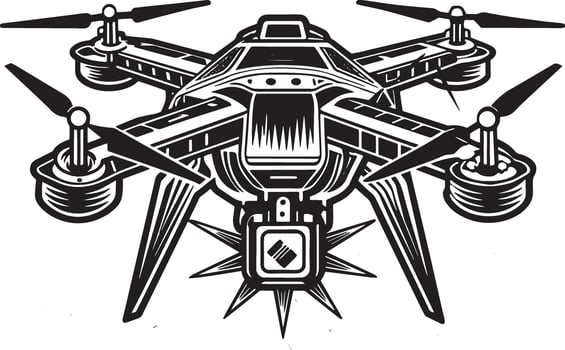 Drone icon. Simple illustration icon for web design isolated on white background vector