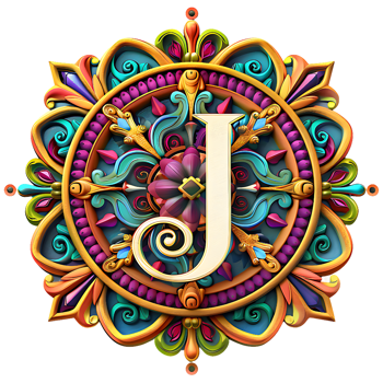 Boho Celestial Theme Alphabet Design png