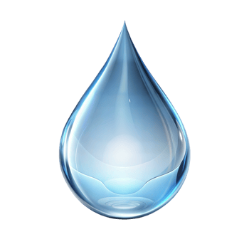 Single Water Drop on Transparent Background png