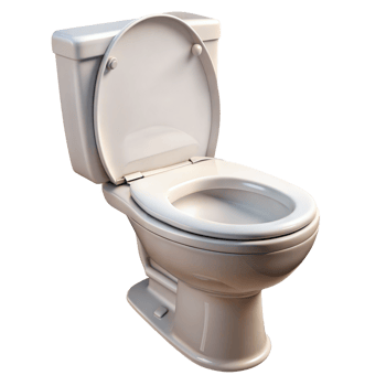 Modern White Ceramic Toilet With Open Lid Isolated on Transparent Background png