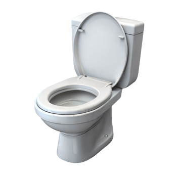 White Toilet on Transparent Background png
