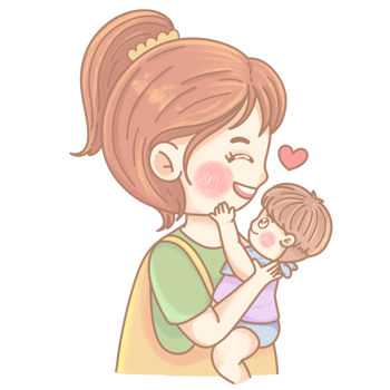 Mother day mom and kid png