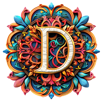 Boho Celestial Theme Alphabet Design png