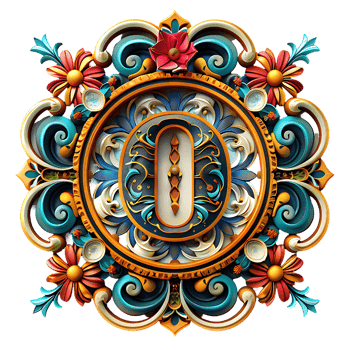 Boho Celestial Theme Alphabet Design png