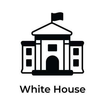 Get this beautiful icon of white house, united states president house vector