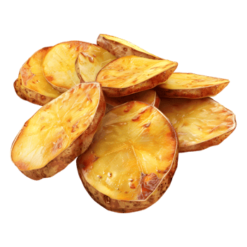 3D Rendering of a Fried Potatoes on Transparent Background png