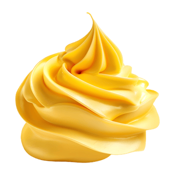 3D Rendering of a Yellow Butter on Transparent Background png