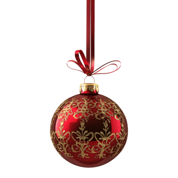 3D Rendering of a Christmas Bauble on Transparent Background png
