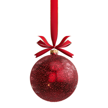 3D Rendering of a Christmas Bauble on Transparent Background png