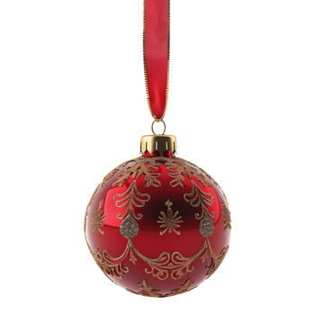 3D Rendering of a Christmas Bauble on Transparent Background png