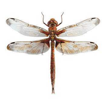 3D Rendering of a Dragonfly on Transparent Background png