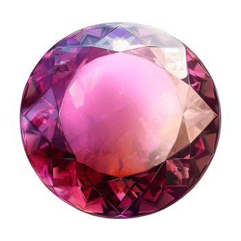 3D Rendering of a Gemstone Button Luxury on Transparent Background png