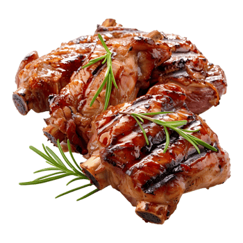 3D Rendering of a Grilled Meat BBQ on Transparent Background png