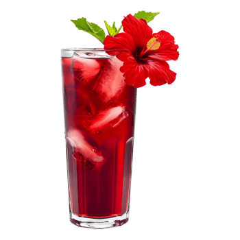 3D Rendering of a Rose Berry Cocktail Juice in a Glass Transparent Background png