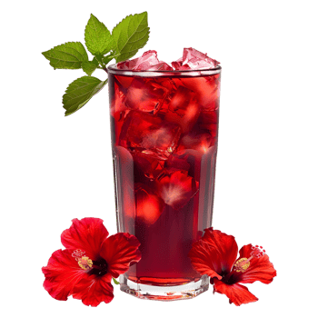 3D Rendering of a Rose Berry Cocktail Juice in a Glass Transparent Background png