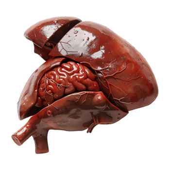 3D Rendering of a Human Liver Organ Transparent Background png