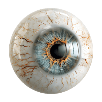 3D Rendering of a Human Eye Ball Transparent Background png