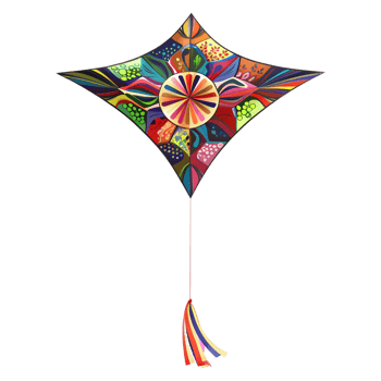 3D Rendering of a Indian Traditional Kite Transparent Background png